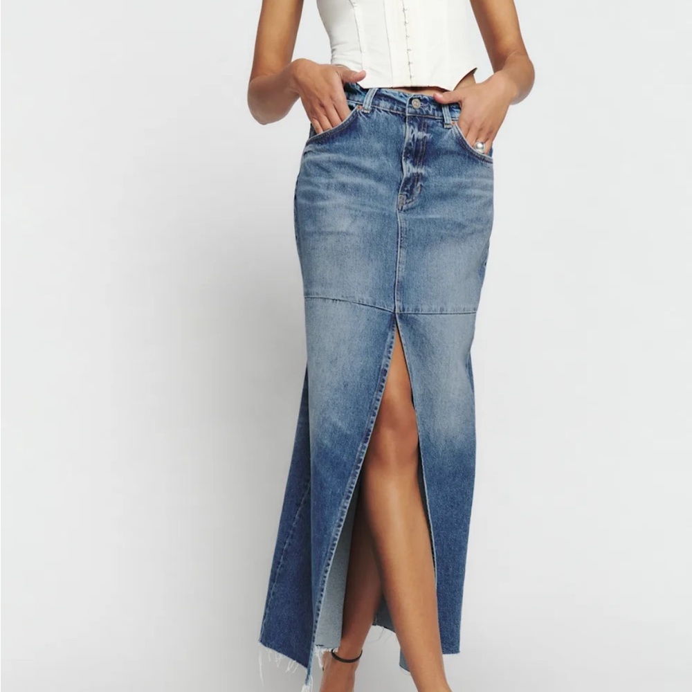 Tazz Maxi Denim Skirt